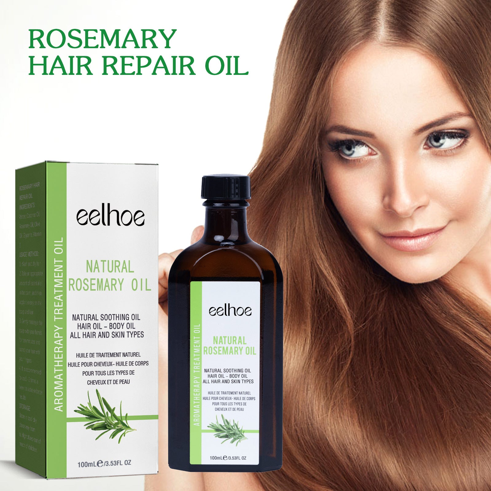 Rosemary Hair Growth Oil – Anti Hair Loss, Thicker & Stronger Hair (Natural Formula)